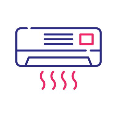 Klima vektörü iki renkli Simge Tasarımı çizimi. Beyaz arkaplandaki Klima Sembolü EPS 10 Dosyası