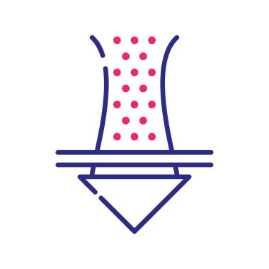 Saf Ruh hali vektörü. İki renkli Simge Tasarımı çizimi. Beyaz arkaplandaki Klima Sembolü EPS 10 Dosyası