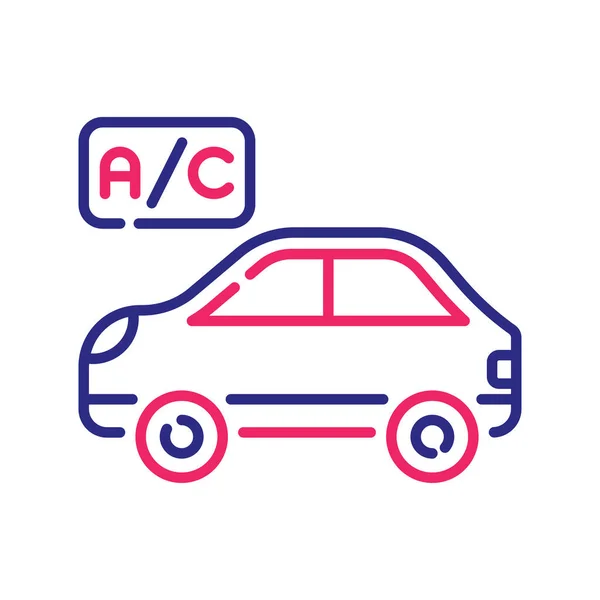 Auto Klimaanlage Vektor Zwei Farblinie Icon Design Illustration Klimaanlage Symbol — Stockvektor