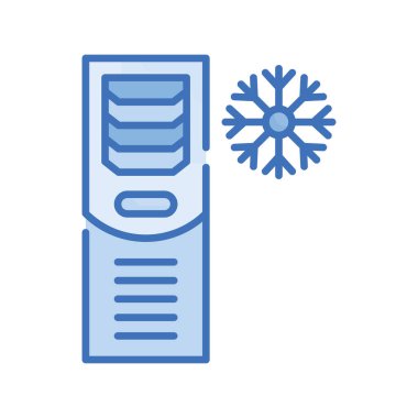 durgun klima vektörü Blue Series Icon Design Illustration. Beyaz arkaplandaki Klima Sembolü EPS 10 Dosyası