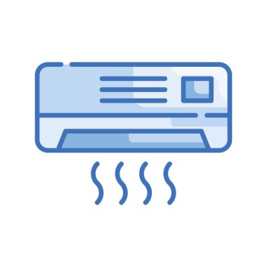 Klima vektörü Blue Series Icon Design Illustration. Beyaz arkaplandaki Klima Sembolü EPS 10 Dosyası