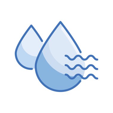 Kuru vektör Mavi Seriler stili illüstrasyon. EPS 10 dosyası