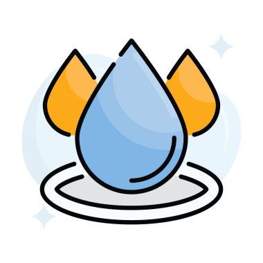 Klima su vektörü arkaplan simgesi çizimi ile dolduruldu.