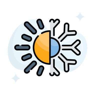 Arkaplan Simgesi Tasarım illüstrasyonuyla doldurulmuş ısıtma vektörü.