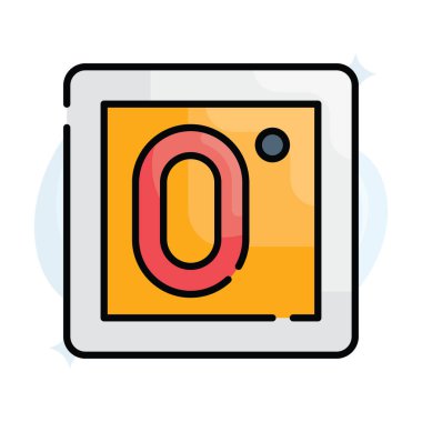 Sıfır nokta vektörü arkaplan simgesi tasarımı illüstrasyonuyla ana hatları dolduruldu.