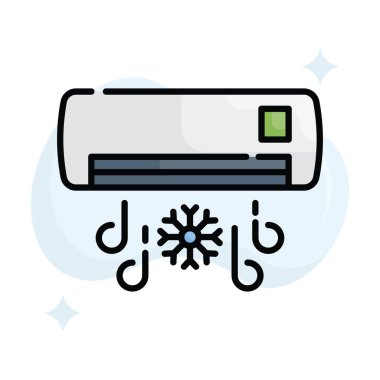 Klima vektörü arkaplan simgesi çizimi ile dolduruldu.