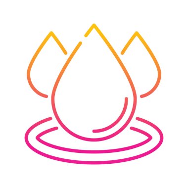 Klima su vektörü Gradyan simgesi çizimi.