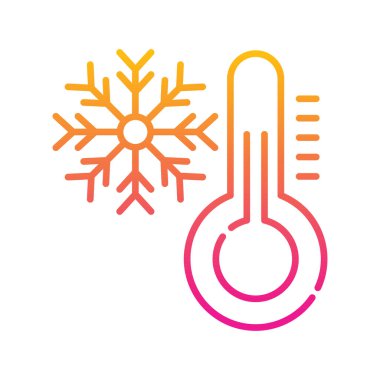 soğutma vektörü Gradyan simgesi tasarımı çizimi.