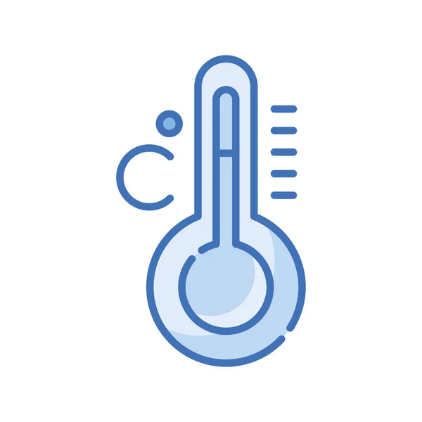 Ilustracja Wektora Centigrade Blue Series Icon Design Symbol Klimatyzacji Białym — Wektor stockowy