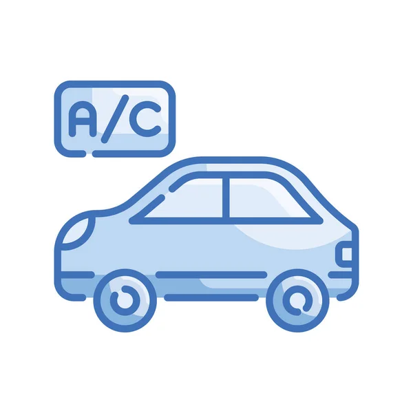 Carro Condicionado Vetor Blue Series Icon Design Ilustração Condicionado Símbolo — Vetor de Stock