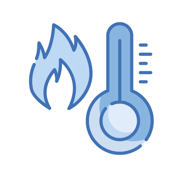 Διανυσματική Θερμοκρασία Blue Series Εικονίδιο Σχεδιασμός Εικονογράφηση Σύμβολο Κλιματισμού Λευκό — Διανυσματικό Αρχείο
