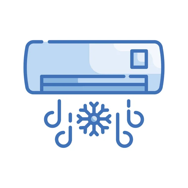 Κλιματισμός Διάνυσμα Blue Series Εικονίδιο Σχεδιασμός Εικονογράφηση Σύμβολο Κλιματισμού Λευκό — Διανυσματικό Αρχείο