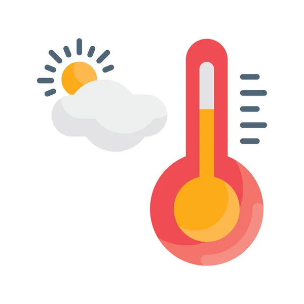 Ilustração Design Ícone Plano Vetorial Temperatura — Vetor de Stock
