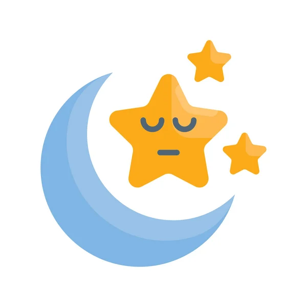 Schlaf Stimmungsvektor Flache Icon Design Illustration — Stockvektor