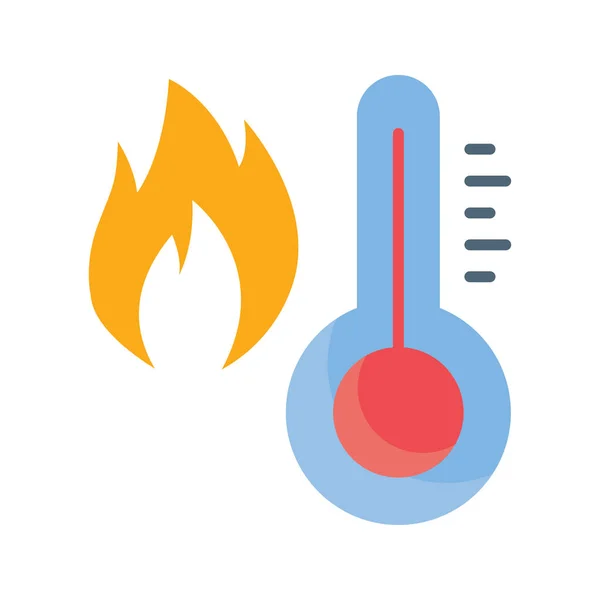 Θερμοκρασία Διάνυσμα Επίπεδη Εικονίδιο Σχεδιασμός Εικονογράφηση — Διανυσματικό Αρχείο