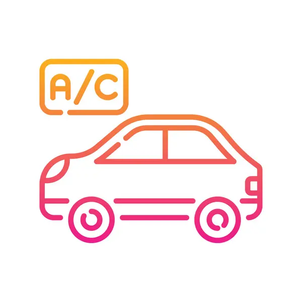 Auto Klimaanlage Vektor Gradienten Symbol Design Illustration — Stockvektor