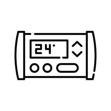 Panel vektör ana hatları simgesi tasarımı illüstrasyonu.