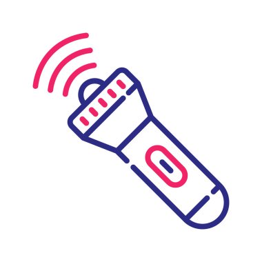 El feneri vektörü iki renk ana hatları simgesi çizimi. EPS 10 dosyası