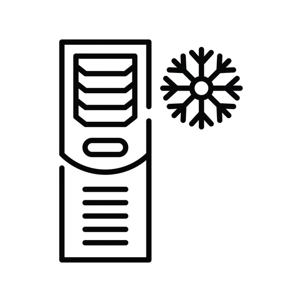 Stående Luftkonditionering Vektor Kontur Ikon Design Illustration — Stock vektor
