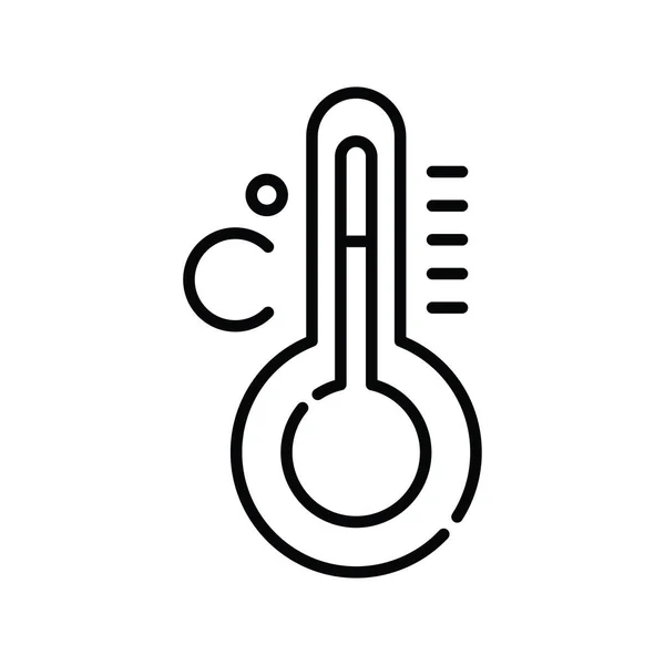 Centigrade Vector Outline Icon Design Illustration — Stock Vector