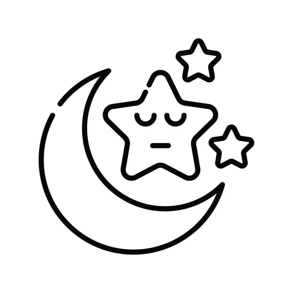 Schlaf Stimmungsvektor Umreißt Symbol Design Illustration — Stockvektor
