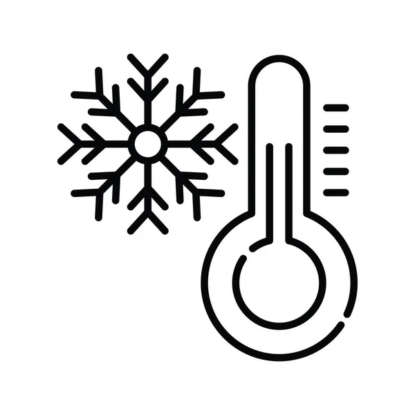 Icono Del Contorno Del Vector Enfriamiento Ilustración Diseño — Archivo Imágenes Vectoriales