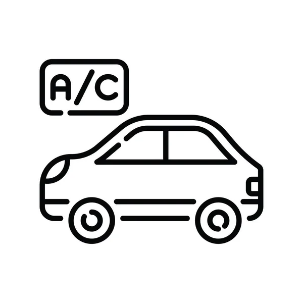 Car Air Conditioner Vector Outline Icon Design Illustration — Stock Vector
