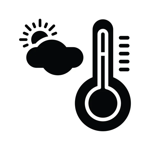 Wektor Temperatury Ikona Stała Projekt Ilustracja — Wektor stockowy
