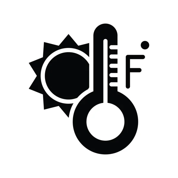 Fahrenheit Vector Sólido Icono Diseño Ilustración — Archivo Imágenes Vectoriales