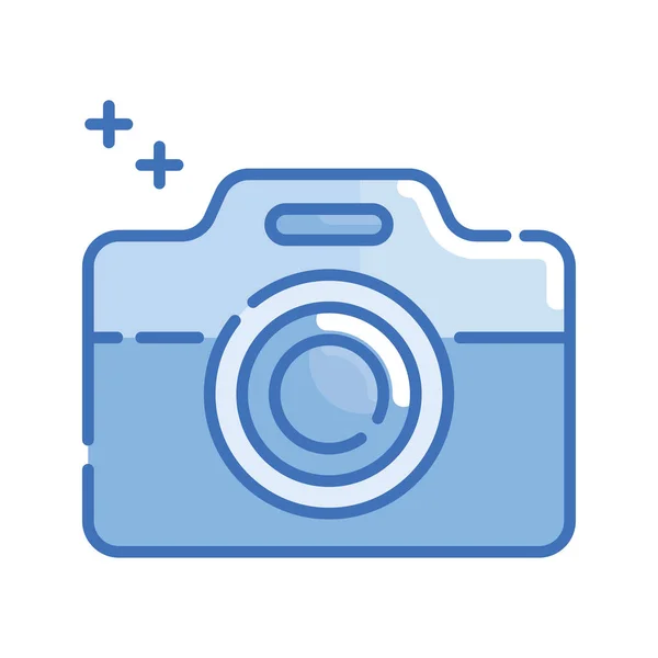 Vetor Câmera Ilustração Estilo Ícone Série Azul Arquivo Eps — Vetor de Stock