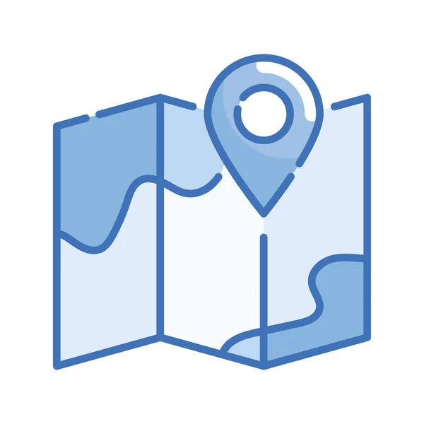 Mapa Vector Ícone Série Azul Ilustração Estilo Arquivo Eps — Vetor de Stock
