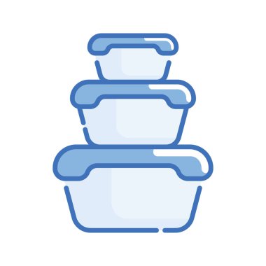 Gıda Taşıyıcı Mavi vektörü serisi simgesi çizimi. EPS 10 dosyası