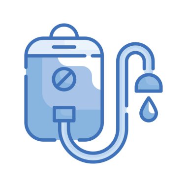 Hidrolik Mesane Mavi vektör serisi simgesi çizimi. EPS 10 dosyası