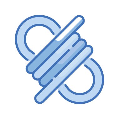 Paracord vektörü Blue serisi simge biçimi illüstrasyonu. EPS 10 dosyası