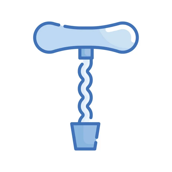 Corkscrew Vector Blue Series Icon Style Illustration Eps File — Stock Vector