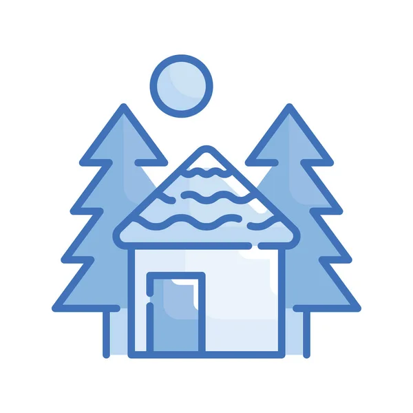 Hut Vecteur Illustration Style Icône Série Bleue Fichier Eps — Image vectorielle