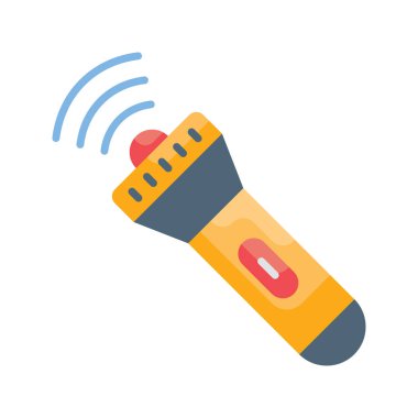 Flashlight vektörü Düz simge biçimi illüstrasyonu. EPS 10 dosyası