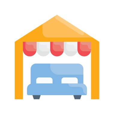 Tepe örtüsü vektörü Düz simge biçimi illüstrasyonu. EPS 10 dosyası