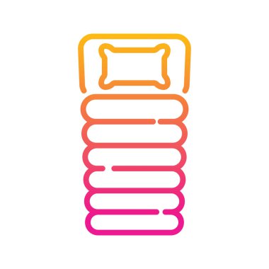 Uyku Torbası vektörü Gradyan simgesi çizimi. EPS 10 dosyası