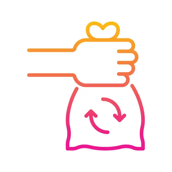 Müllsack Vektor Gradient Symbol Stil Illustration Eps Datei — Stockvektor