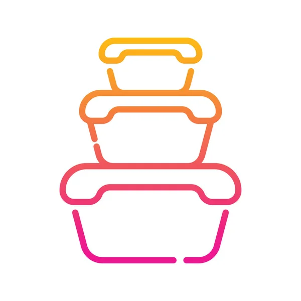 Illustrazione Stile Icona Gradiente Vettoriale Del Contenitore Alimentare File Eps — Vettoriale Stock