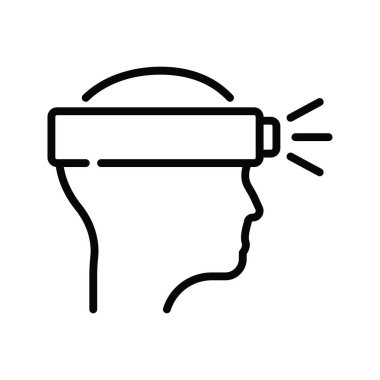 Baş Lamba vektör ana hatları simge biçimi illüstrasyonu. EPS 10 dosyası