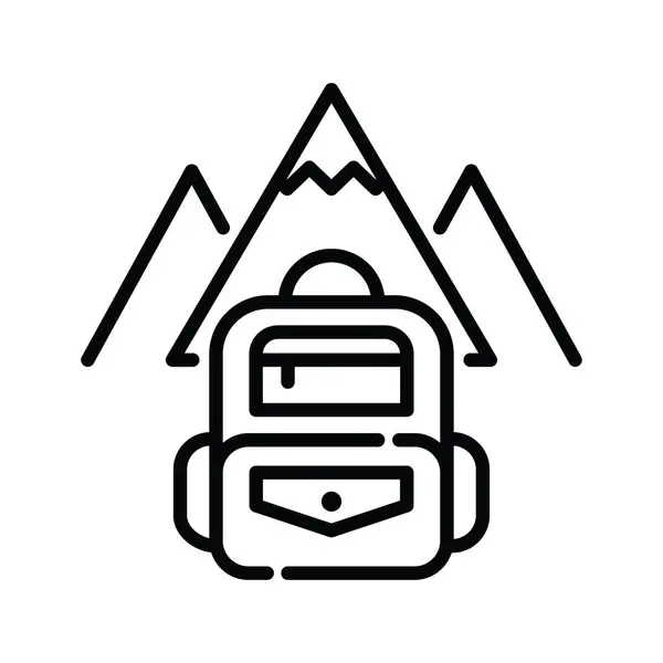 Backpack Vektor Outline Icon Stil Illustration Eps Datei — Stockvektor