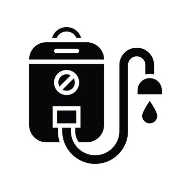 Hidrasyon Mesane Vektörü Katı simge stili illüstrasyon. EPS 10 dosyası