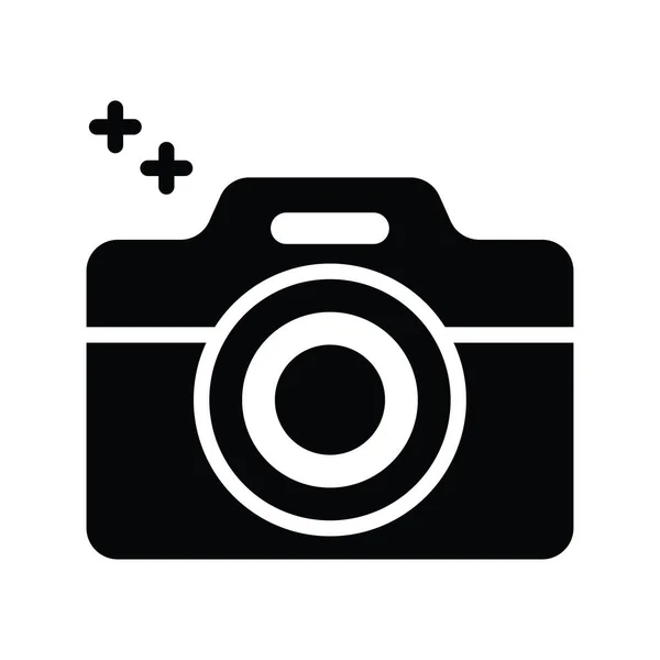 Vetor Câmera Ilustração Estilo Ícone Sólido Arquivo Eps — Vetor de Stock