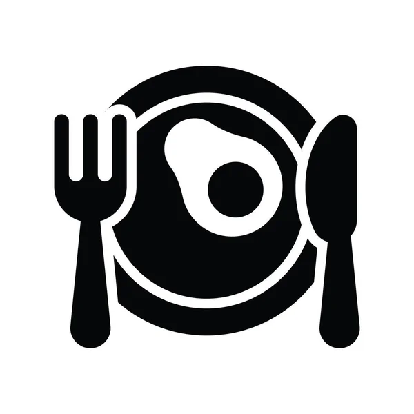 Cucina Posate Vettore Solid Icona Stile Illustrazione File Eps — Vettoriale Stock