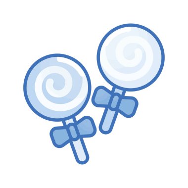 Şeker vektörü Mavi serisi simgesi çizimi. EPS 10 Dosyası