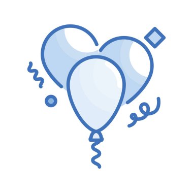 Balon vektörü Blue serisi ikon biçimi illüstrasyonu. EPS 10 Dosyası