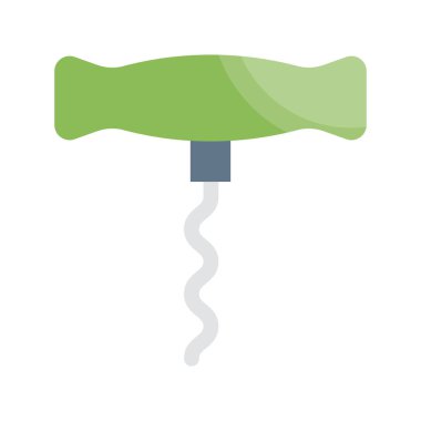 Tirbüşon vektörü yassı simge biçimi illüstrasyonu. EPS 10 dosyası