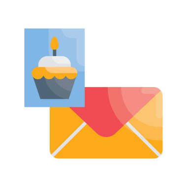 Düz simge biçim illüstrasyonunu davet et. EPS 10 Dosyası